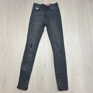 Superdry Sophia Skinny Black Distressed Jeans Size 24