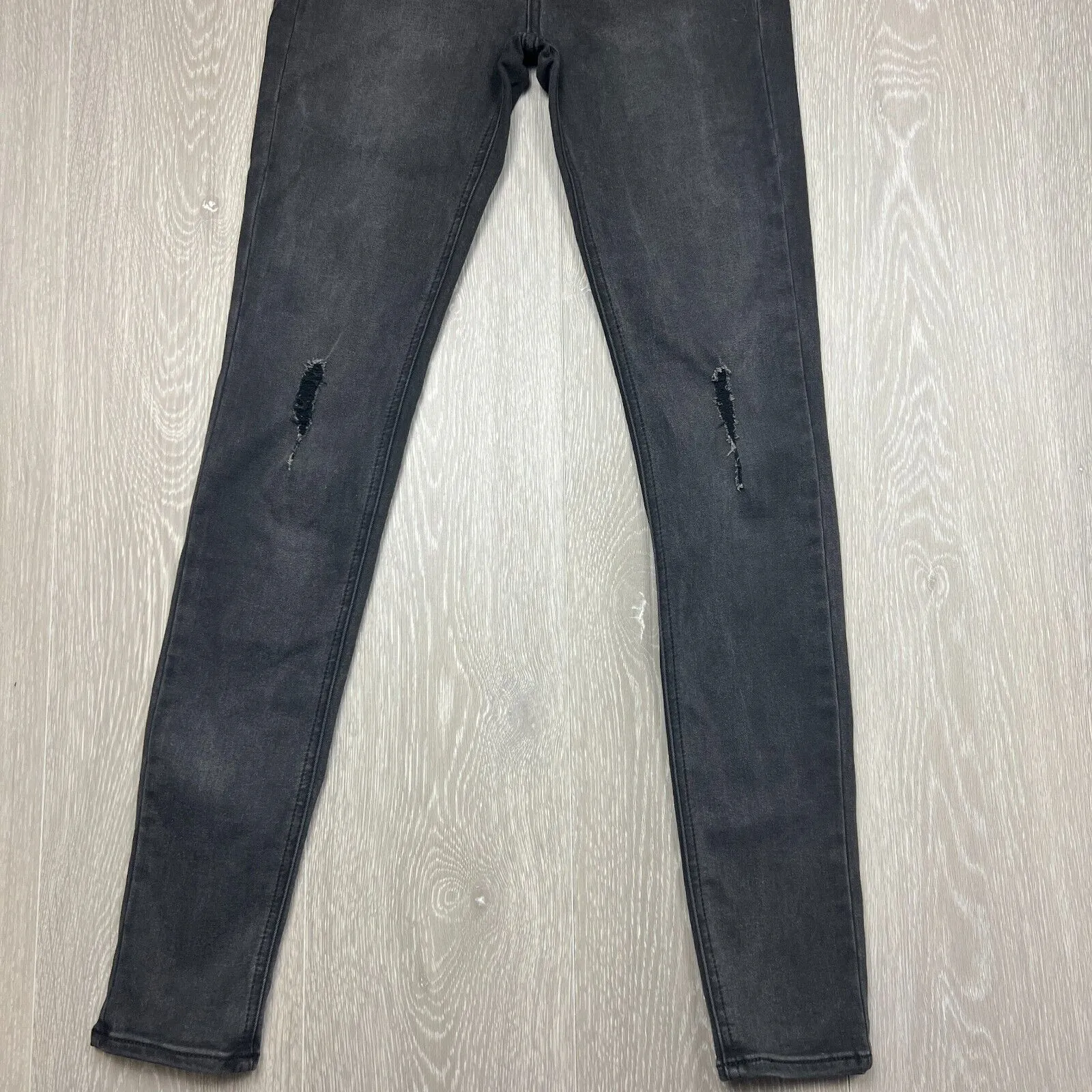 Superdry Sophia Skinny Black Distressed Jeans Size 24