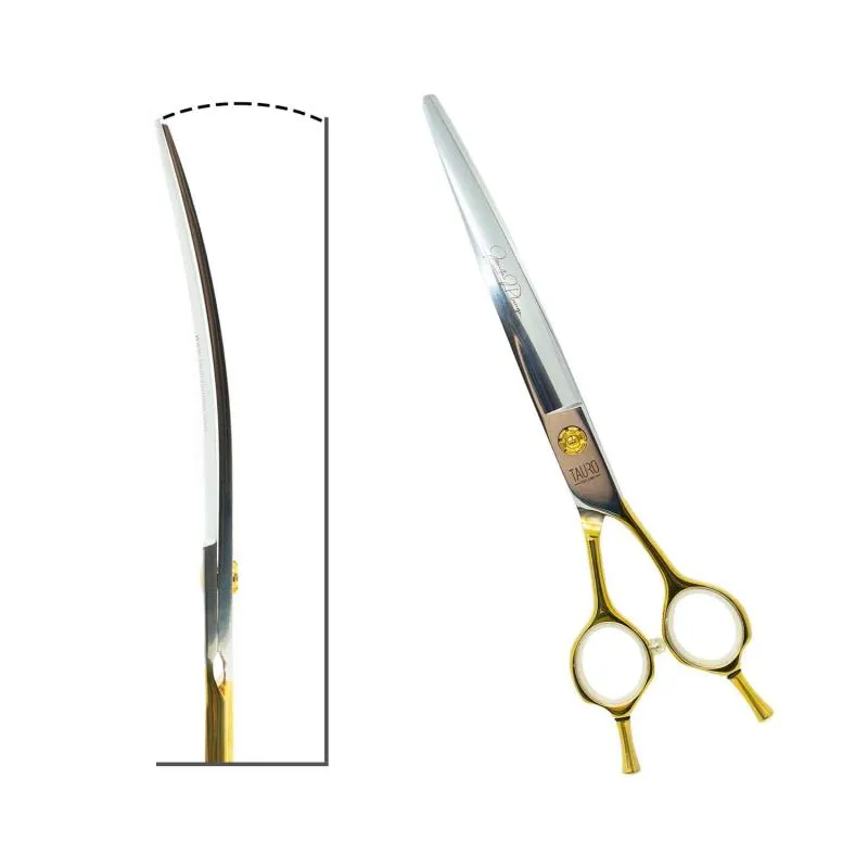 Tauro Pro Line Pro shear cutting scissors Janita Plungė line, for the right-handed, 440c stainless steel, golden handles