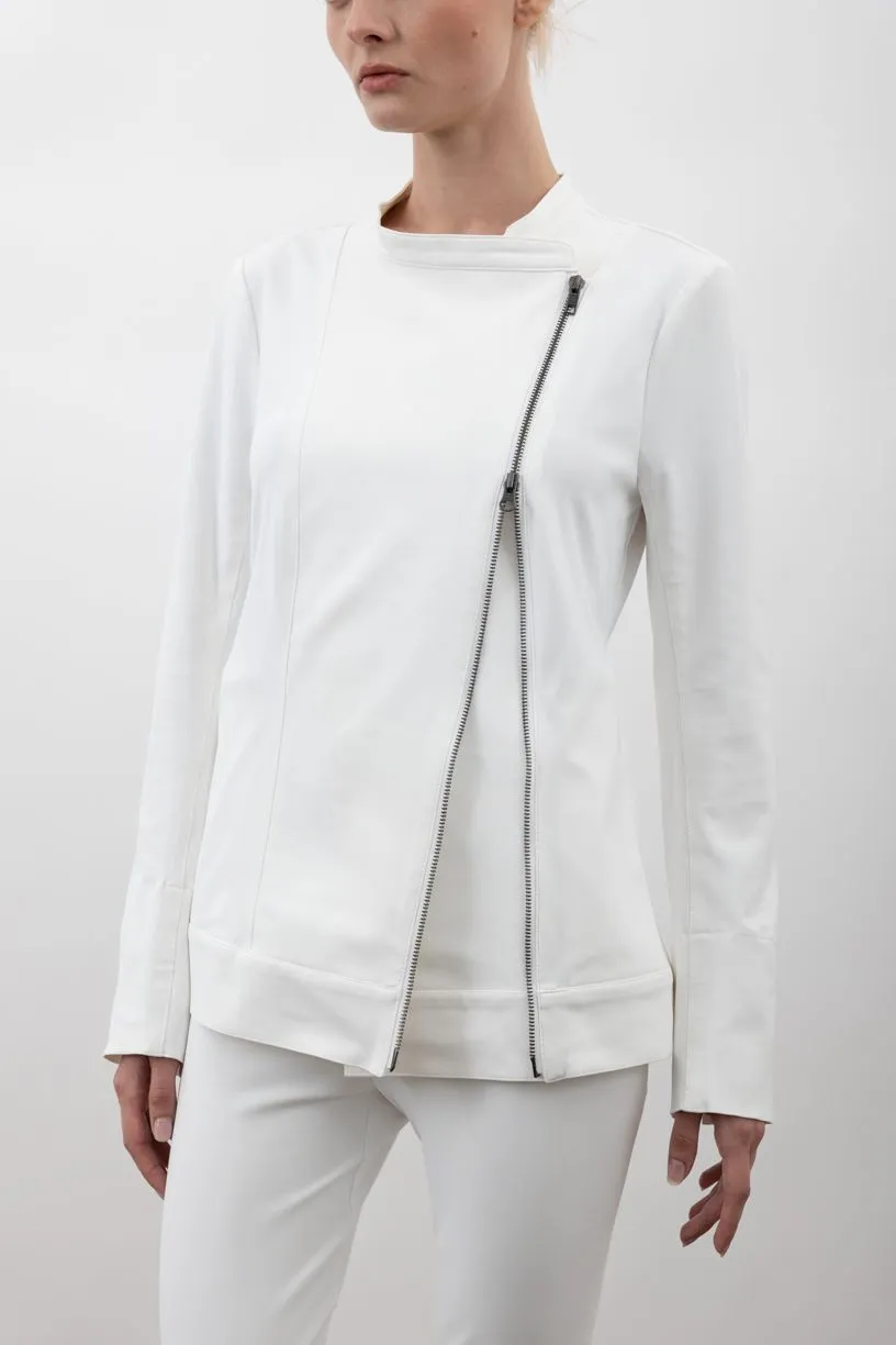 Tech Stretch Moto Jacket with Waist Drawstrings - VERACRUZ