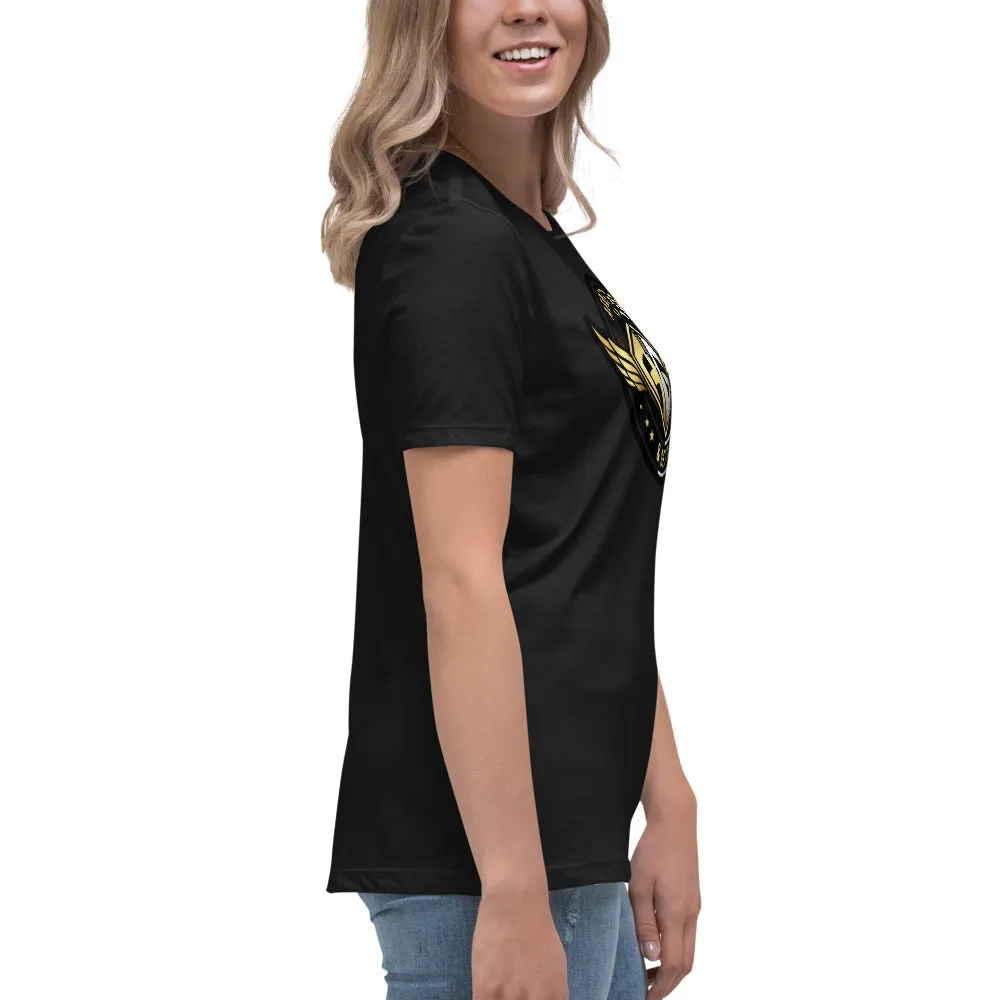 The A&G Air Force Black & Gold Women's Relaxed T-Shirt