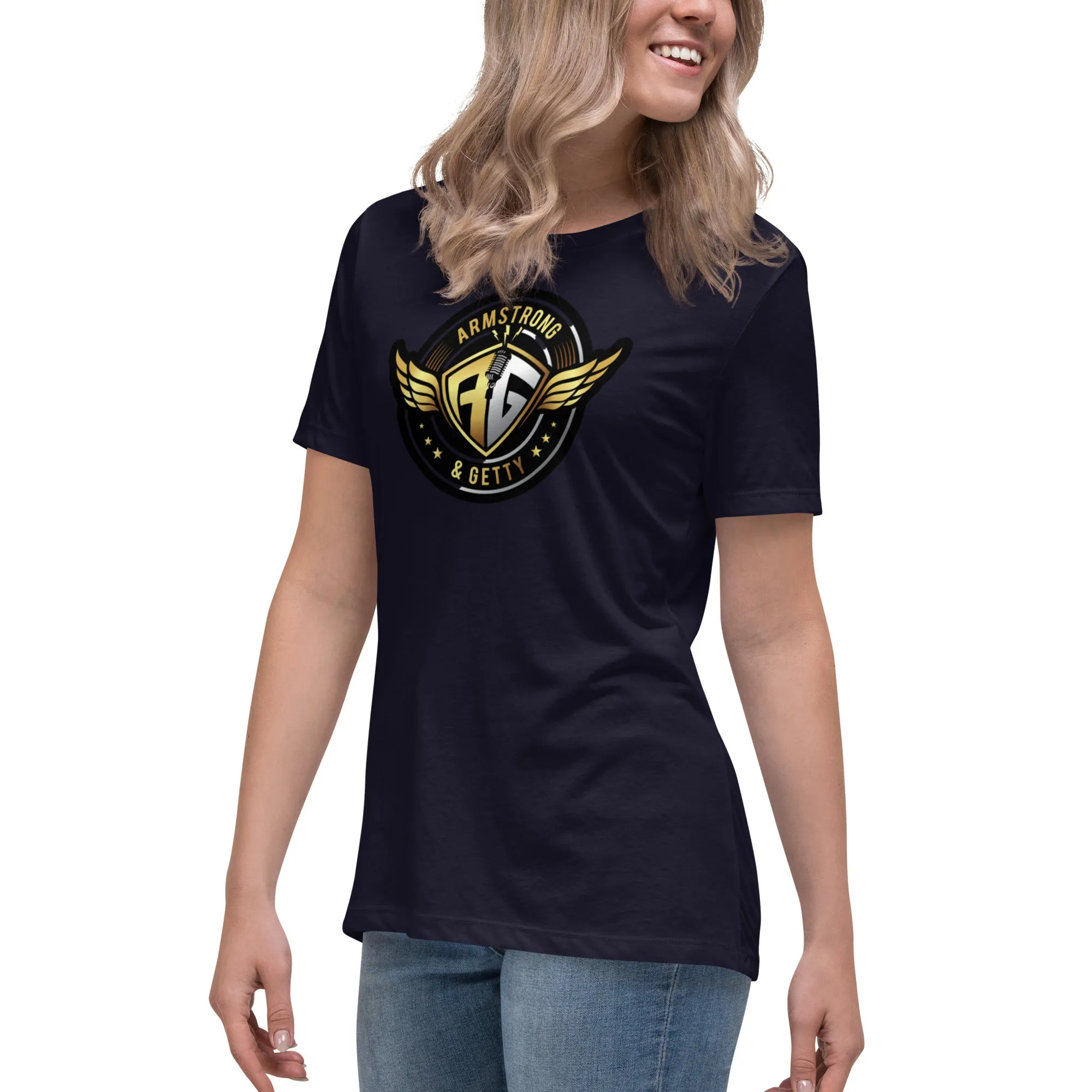 The A&G Air Force Black & Gold Women's Relaxed T-Shirt