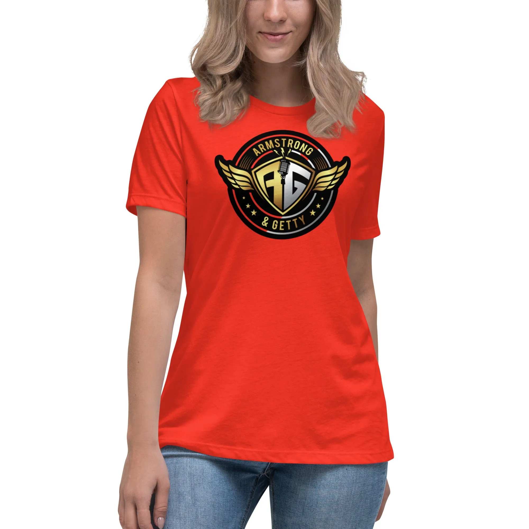 The A&G Air Force Black & Gold Women's Relaxed T-Shirt
