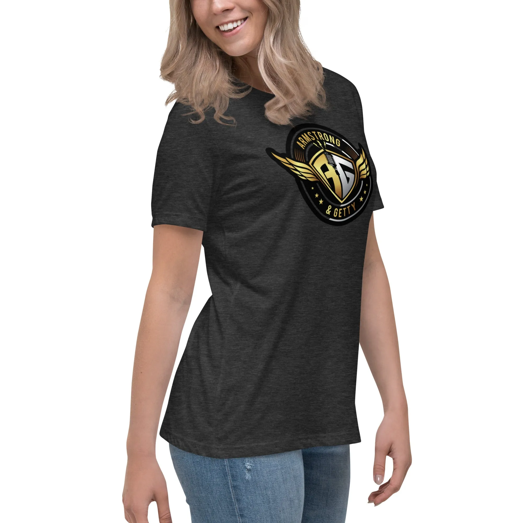 The A&G Air Force Black & Gold Women's Relaxed T-Shirt