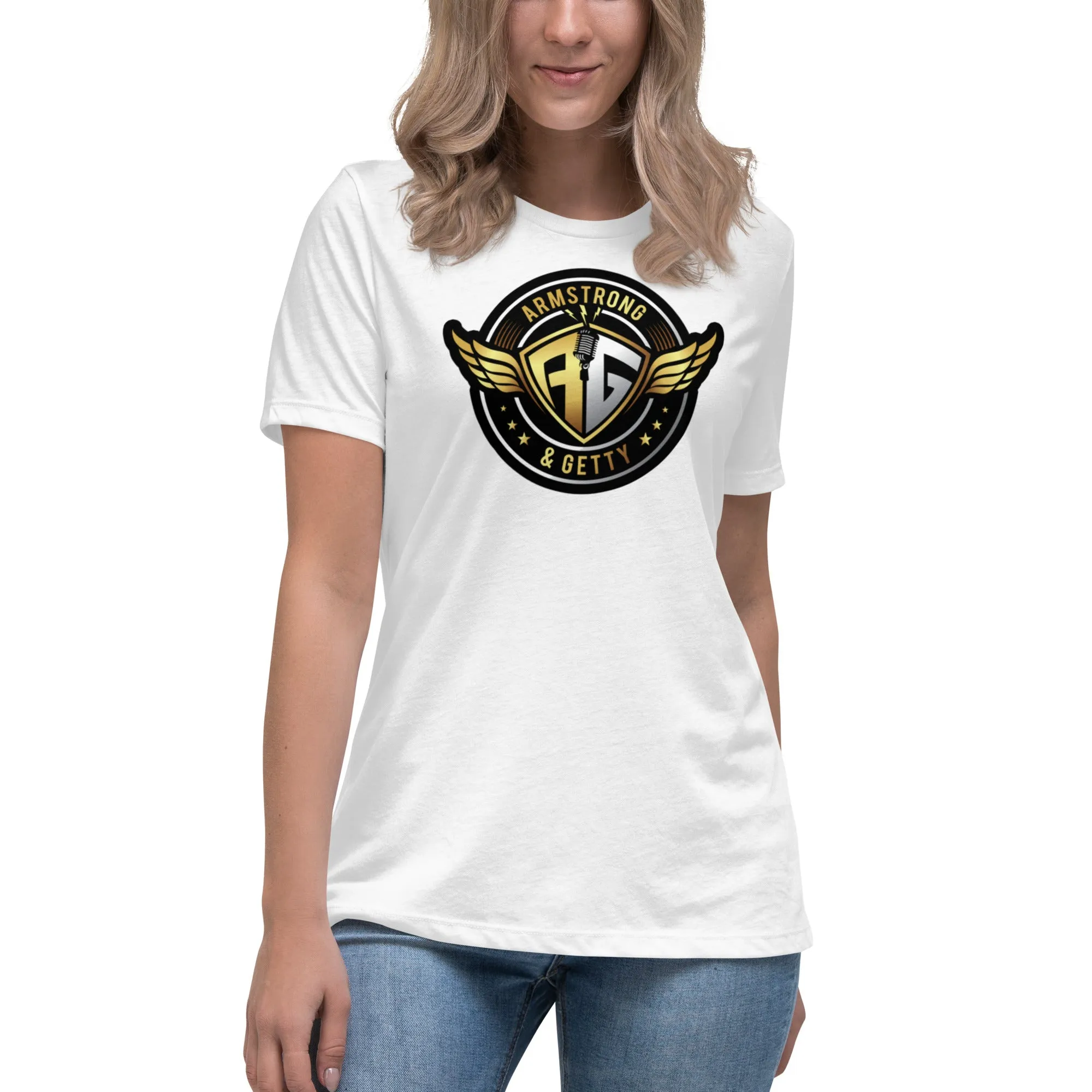 The A&G Air Force Black & Gold Women's Relaxed T-Shirt