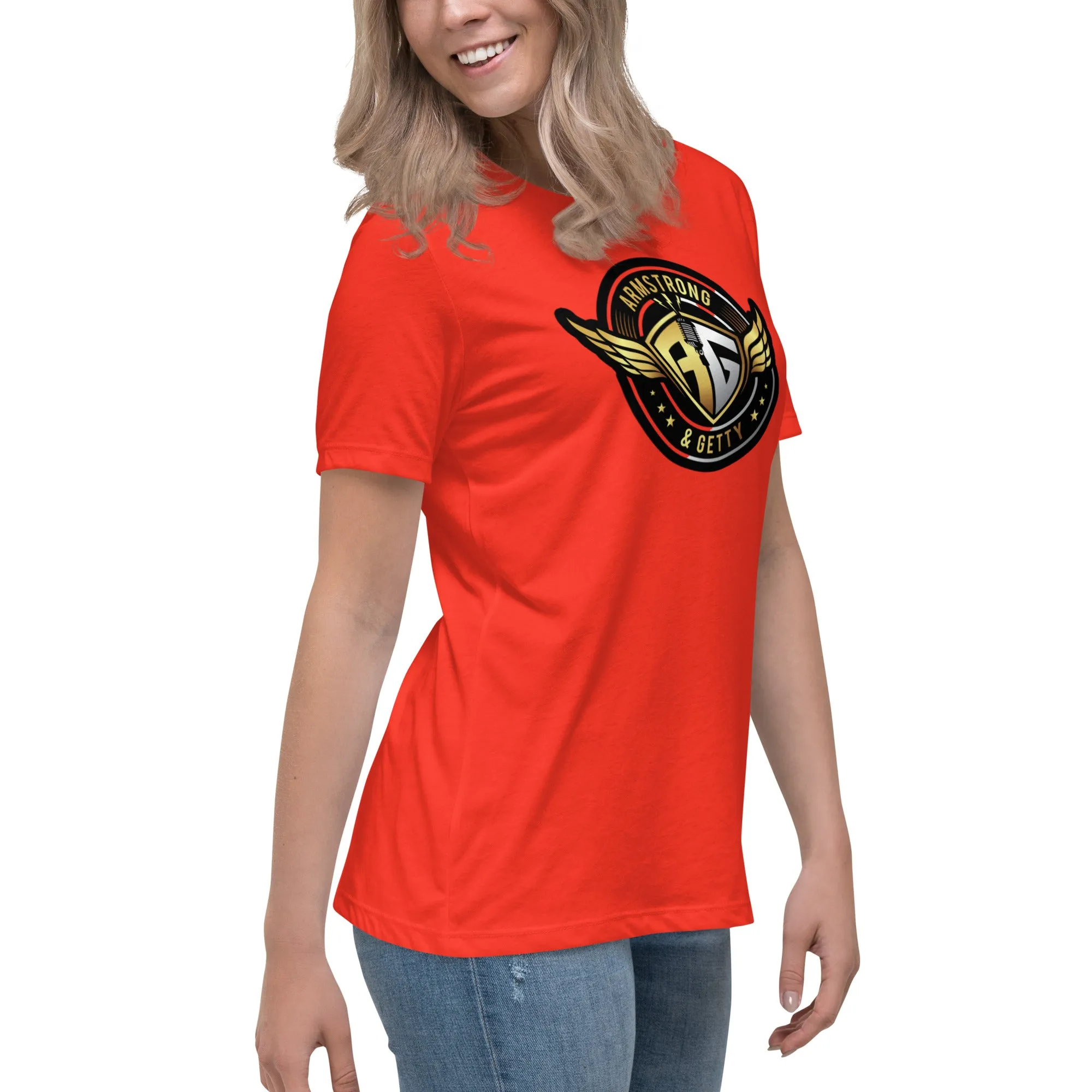 The A&G Air Force Black & Gold Women's Relaxed T-Shirt