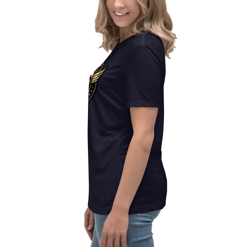 The A&G Air Force Black & Gold Women's Relaxed T-Shirt