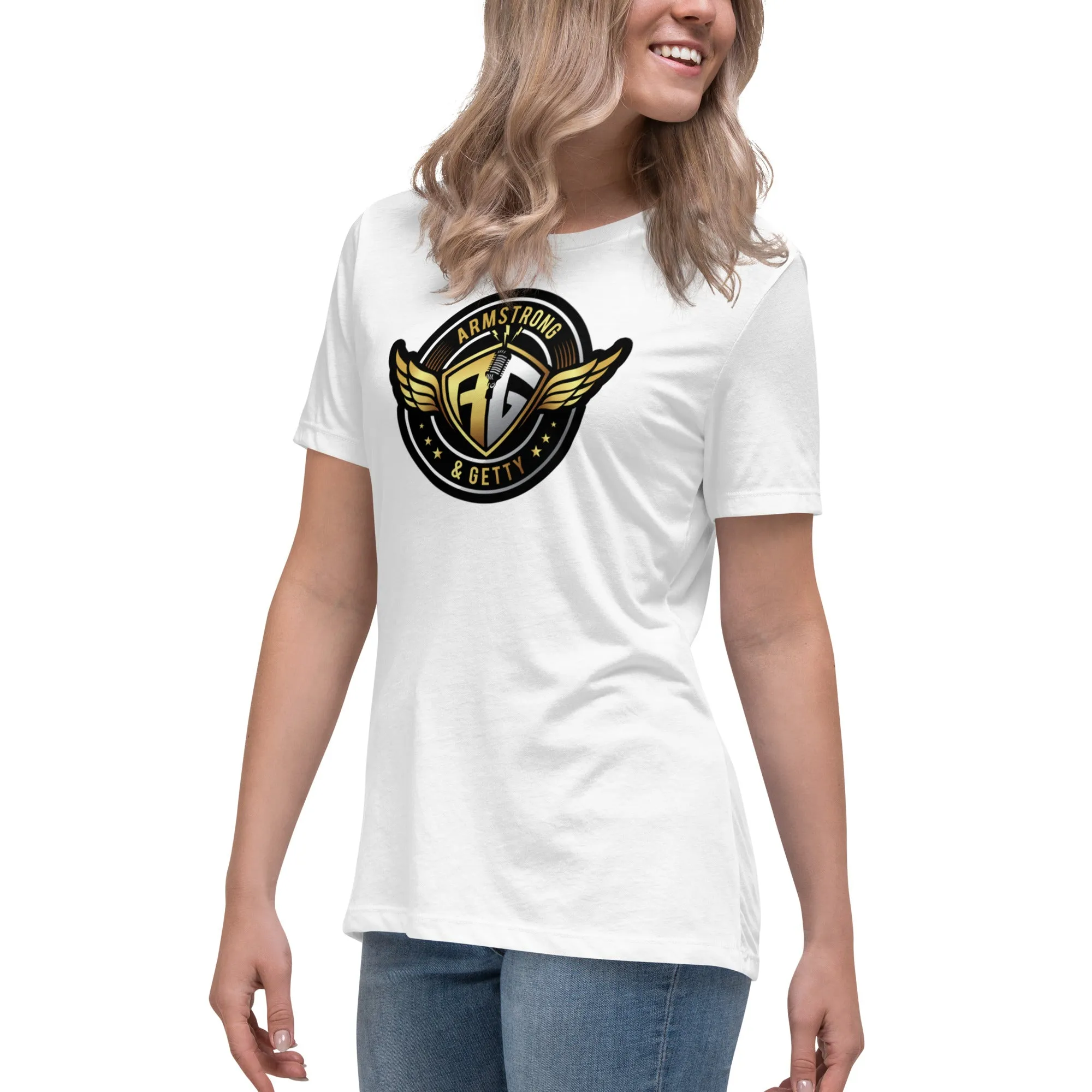 The A&G Air Force Black & Gold Women's Relaxed T-Shirt
