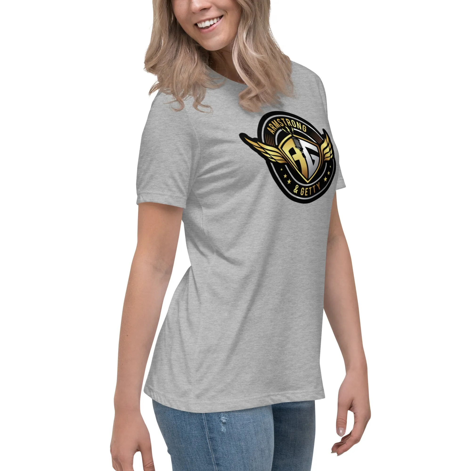 The A&G Air Force Black & Gold Women's Relaxed T-Shirt