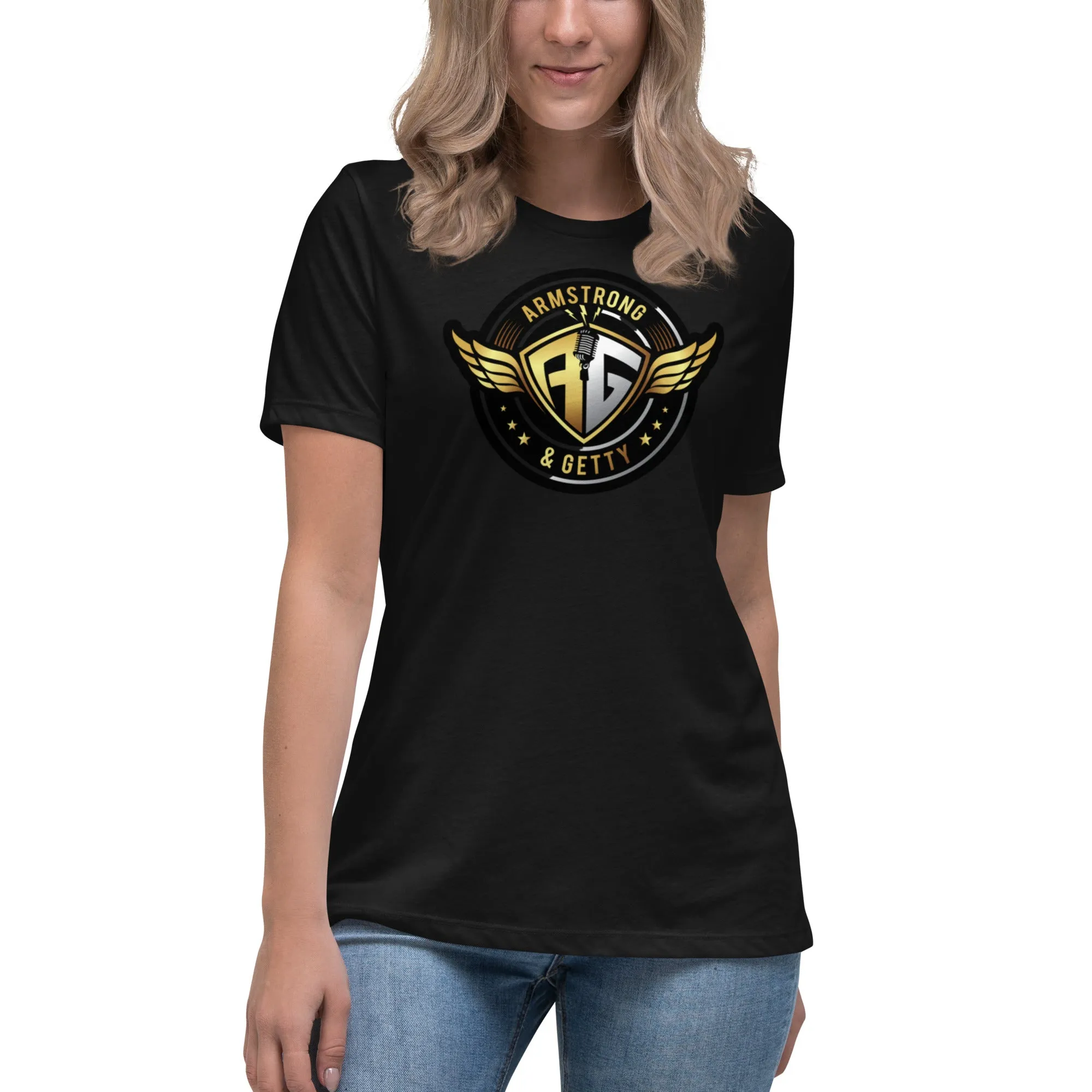 The A&G Air Force Black & Gold Women's Relaxed T-Shirt