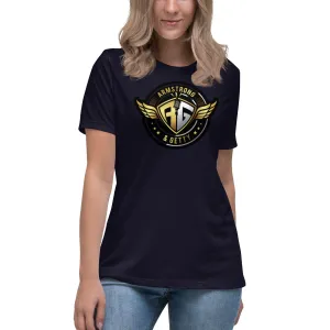 The A&G Air Force Black & Gold Women's Relaxed T-Shirt