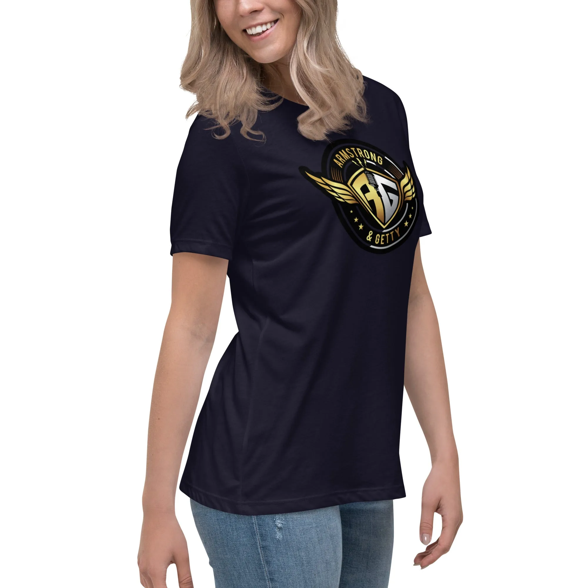 The A&G Air Force Black & Gold Women's Relaxed T-Shirt