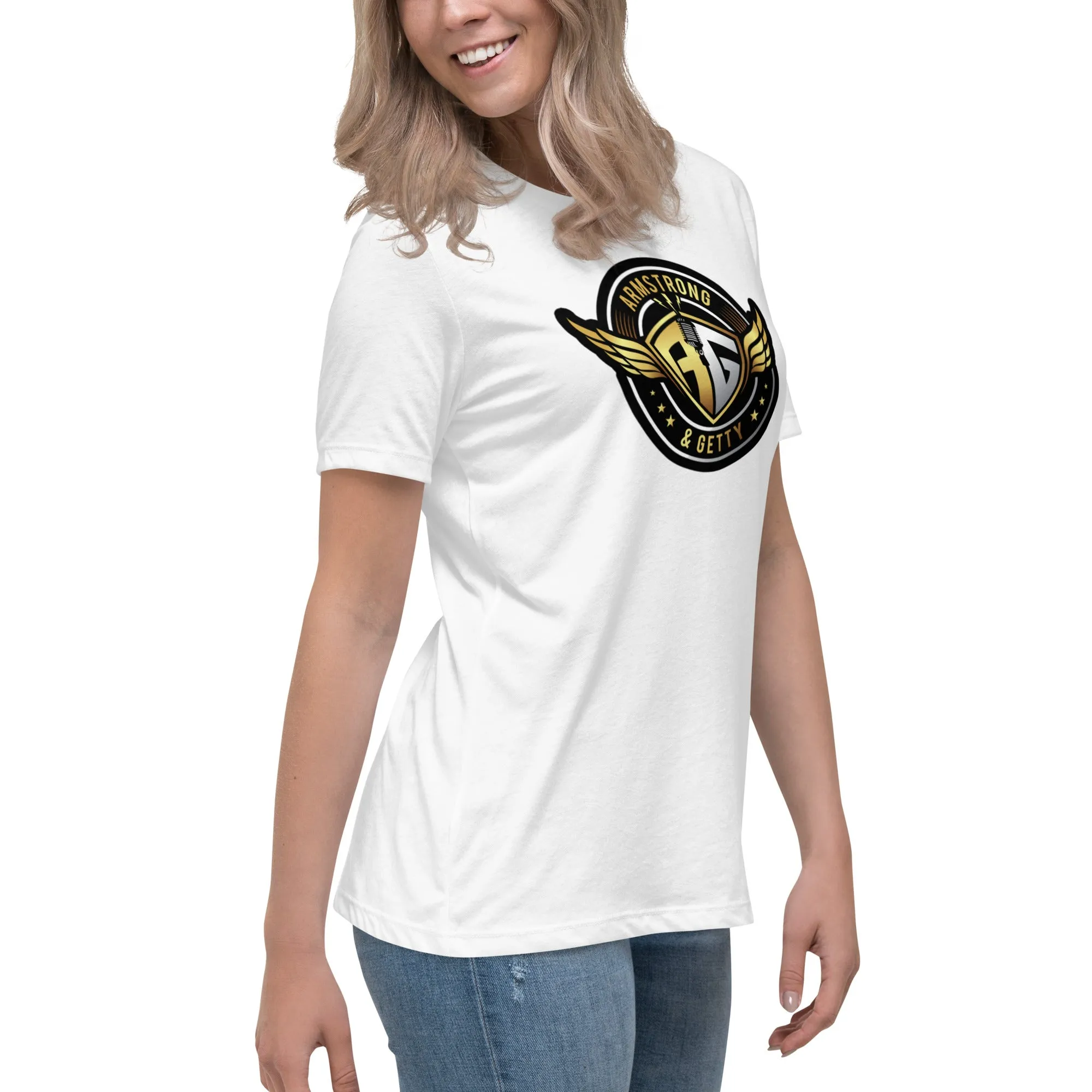 The A&G Air Force Black & Gold Women's Relaxed T-Shirt