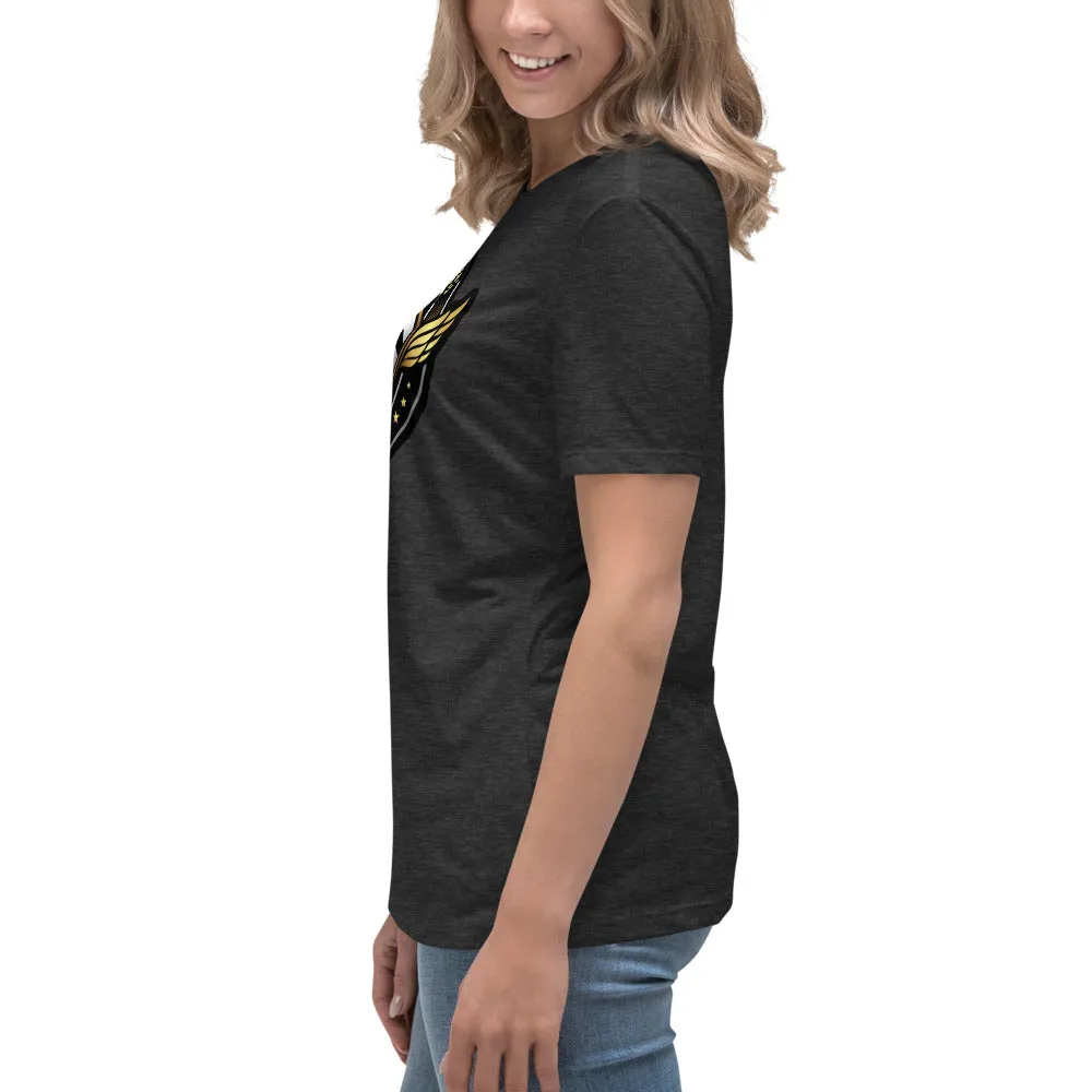 The A&G Air Force Black & Gold Women's Relaxed T-Shirt