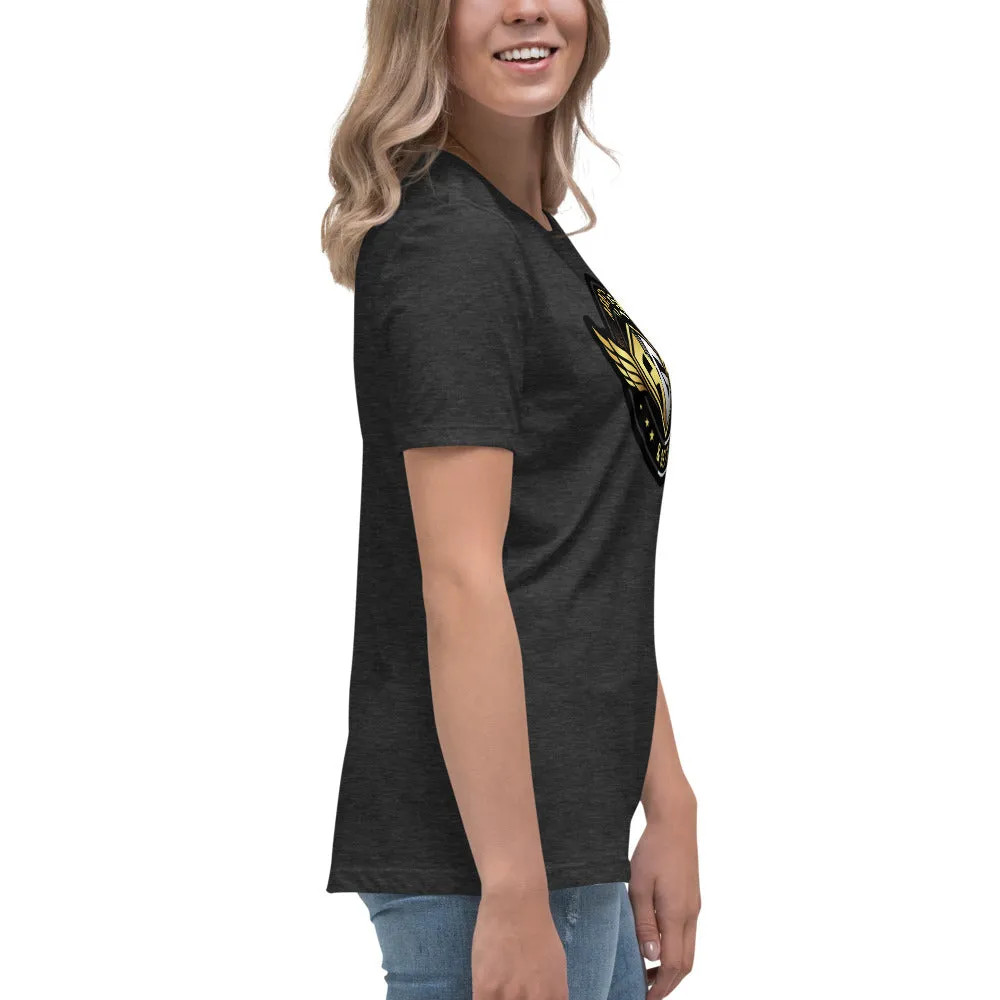 The A&G Air Force Black & Gold Women's Relaxed T-Shirt