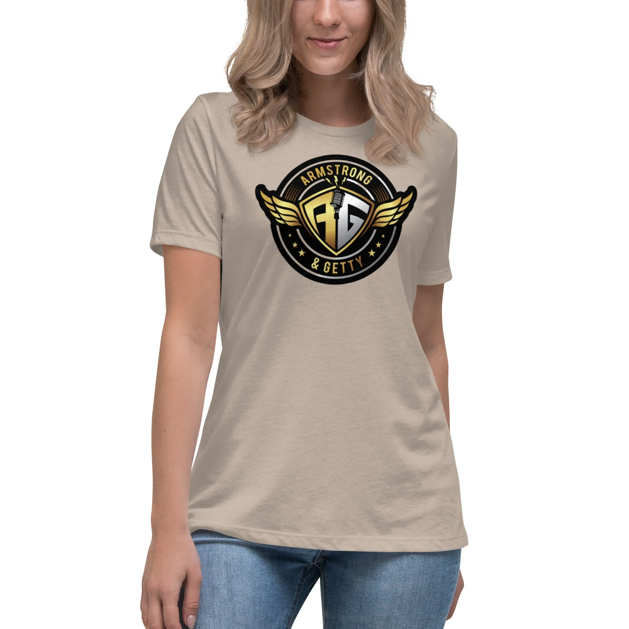 The A&G Air Force Black & Gold Women's Relaxed T-Shirt