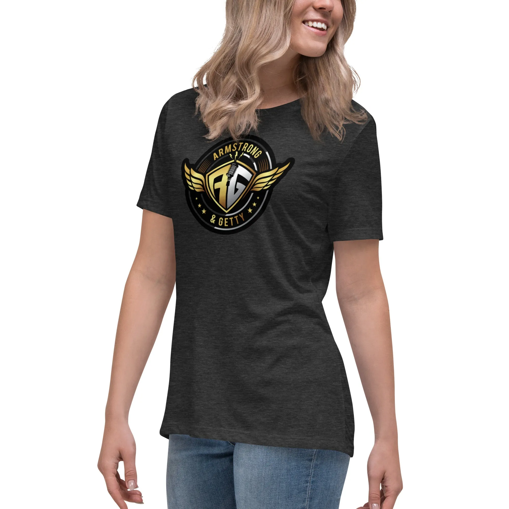 The A&G Air Force Black & Gold Women's Relaxed T-Shirt