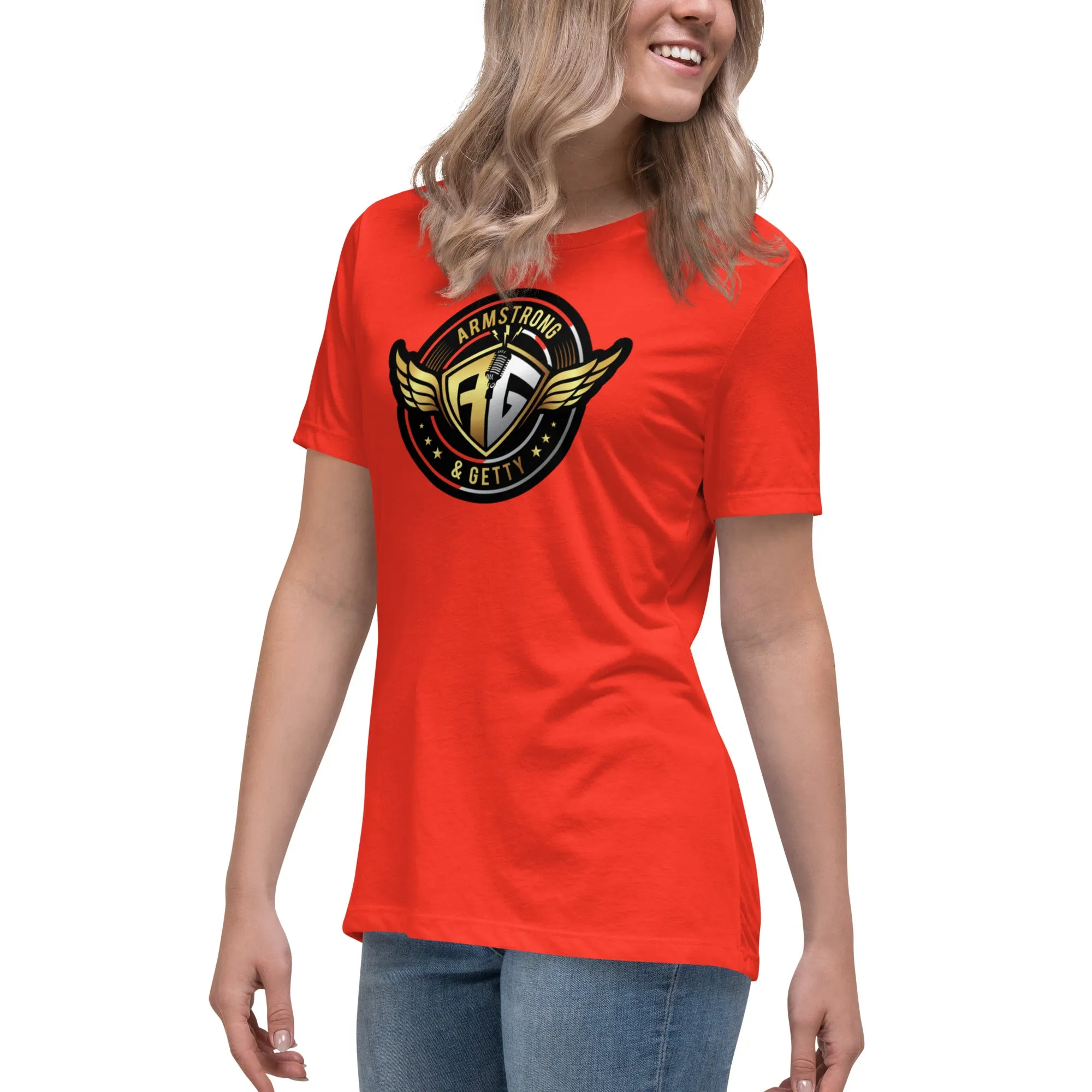 The A&G Air Force Black & Gold Women's Relaxed T-Shirt
