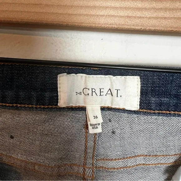 THE GREAT.- The Almost Skinny Jeans Paint Splatter Current Elliot Denim