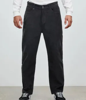 Thrills Mens Slacker Cord Jeans Charcoal Relaxed Fit Size 28 (New)