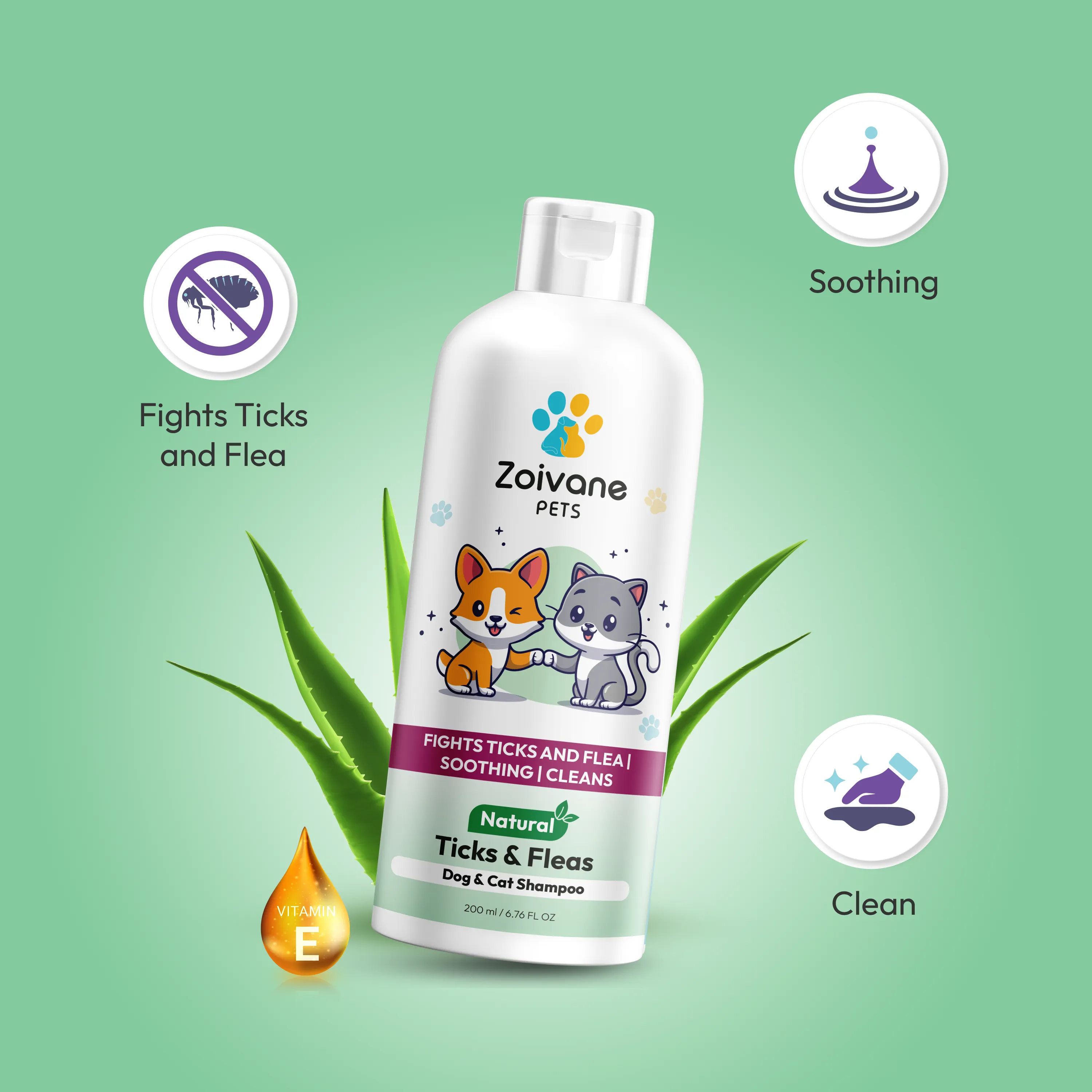 Tick & Fleas Dog & Cat Shampoo