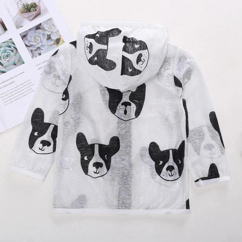 Toddler Boys Girls Jacket Hooded Trench Dinosaur Lightweight Kids Coats Windbreaker Outdoor