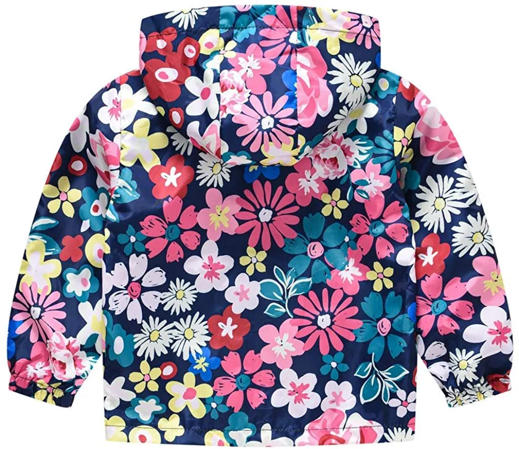Toddler Boys Girls Jacket Hooded Trench Dinosaur Lightweight Kids Coats Windbreaker Outdoor