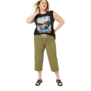 TORRID Olive  Green  Cropped Twill Cargo Pant Plus Size 2X