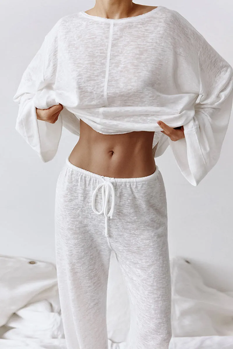 UJ0356 Sheer Shirt and Pants Set
