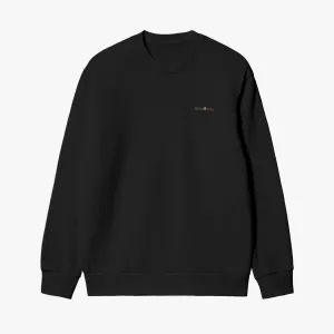 Unisex Garment-Dyed Black Sweatshirt