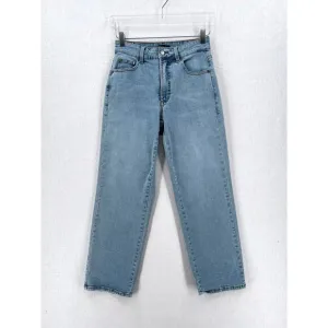 UNIVERSAL STANDARD Etta High Rise Straight Leg Jeans Womens 2 Distressed Washed
