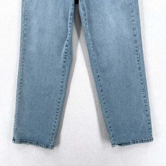 UNIVERSAL STANDARD Etta High Rise Straight Leg Jeans Womens 2 Distressed Washed