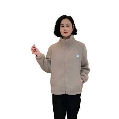 Valentina – Cozy Red Plush Winter Jacket for Women