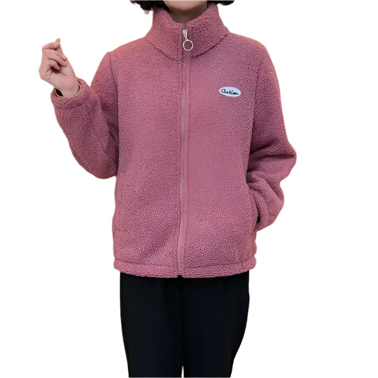Valentina – Cozy Red Plush Winter Jacket for Women