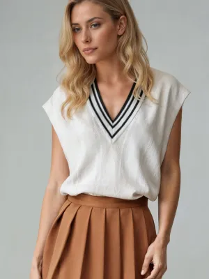 Varsity V Neck Sweater Vest