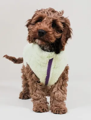 Vegan Sherpa Fleece Dog Vest | Lime