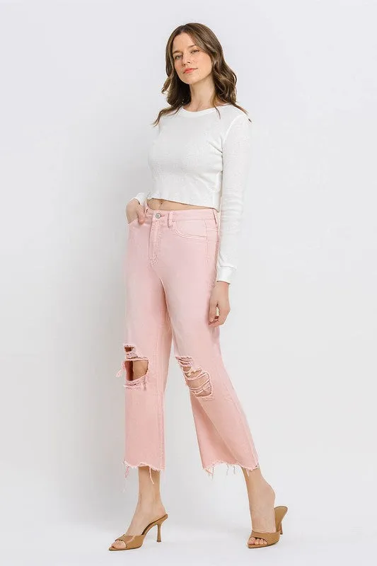 Vervet 90'S Vintage Super High Rise Crop Flare Jeans