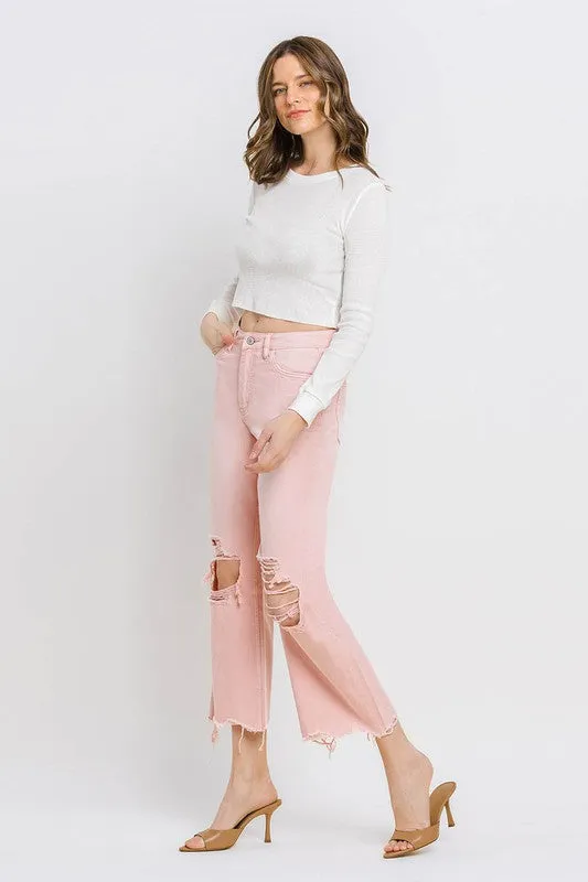 Vervet 90'S Vintage Super High Rise Crop Flare Jeans