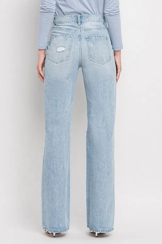 VERVET Sunny Straight Leg Distressed Jeans FINAL SALE