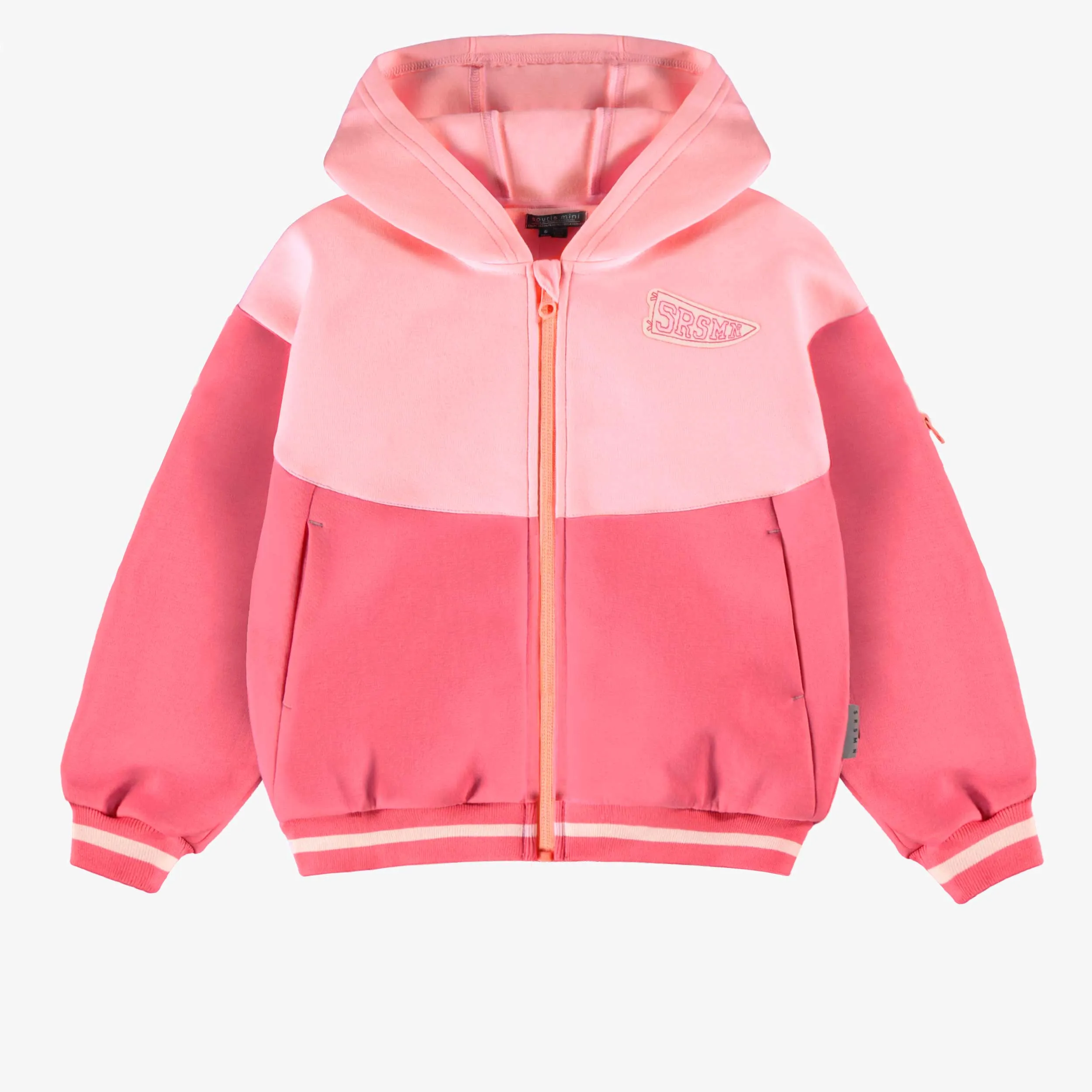 Veste à capuchon rose, enfant  || Pink hooded jacket, child