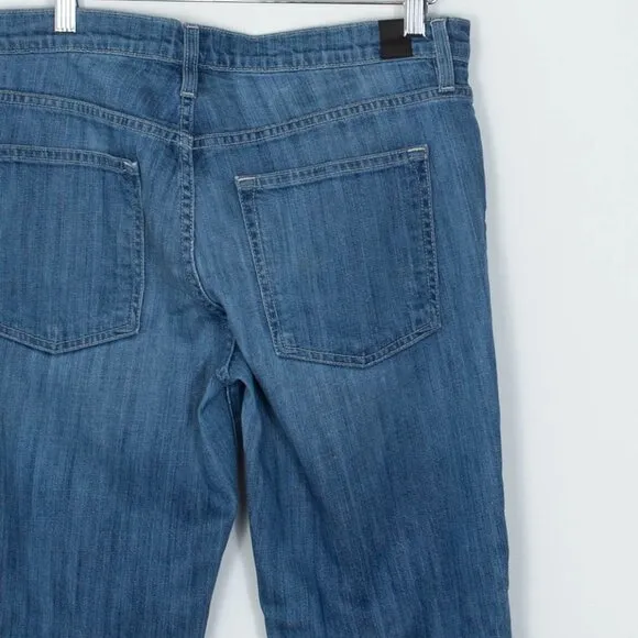 Vince Mason Relaxed Rolled Boyfriend Jeans in Maritime Boho Casual Womens 27