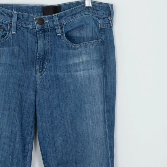 Vince Mason Relaxed Rolled Boyfriend Jeans in Maritime Boho Casual Womens 27