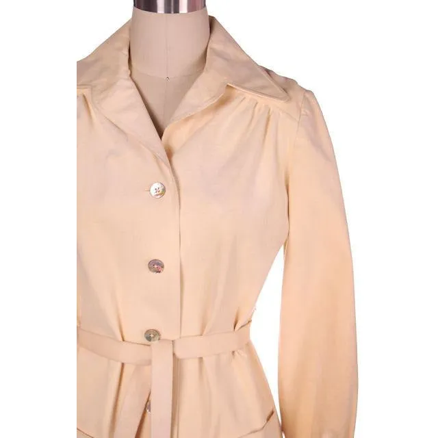Vintage 1970s Womens M Coat Dress & Matching Purse Vera Maxwell 38-36-38