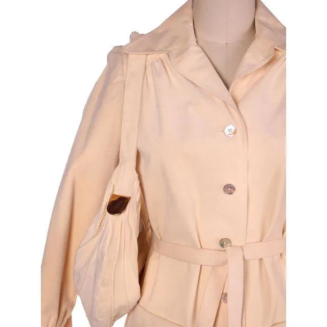 Vintage 1970s Womens M Coat Dress & Matching Purse Vera Maxwell 38-36-38