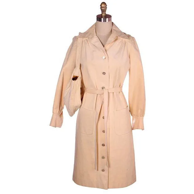 Vintage 1970s Womens M Coat Dress & Matching Purse Vera Maxwell 38-36-38