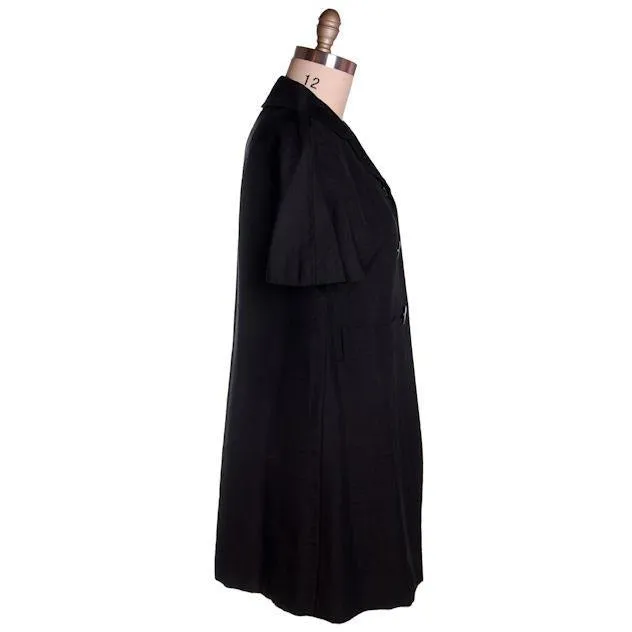 Vintage Coat Unusual Short Sleeves Bonwit Teller 1950s