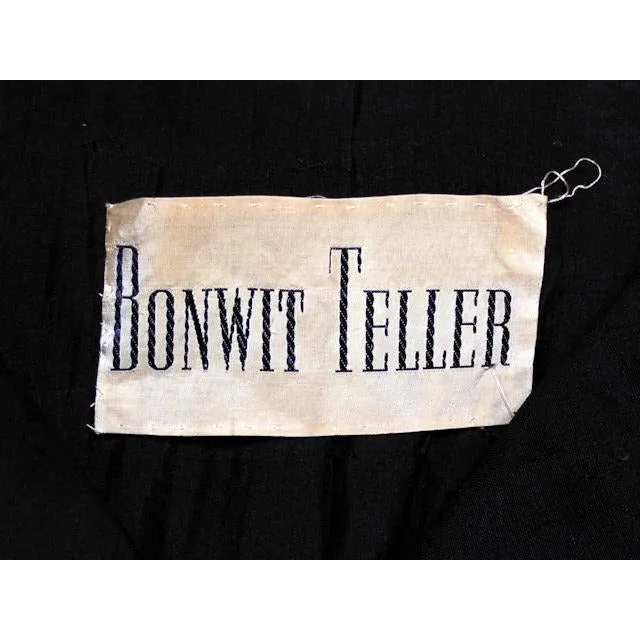 Vintage Coat Unusual Short Sleeves Bonwit Teller 1950s