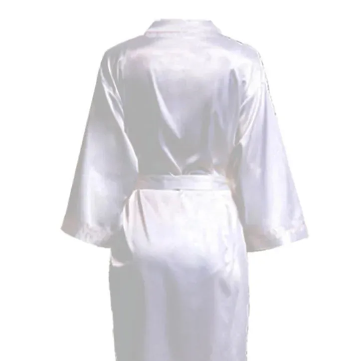 Wedding Party Team Bride Robe With Black Letters Kimono Satin Pajamas Bridesmaid Bathrobe SP2000