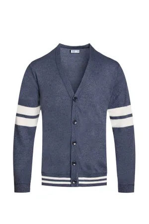 Weiv Men's Two Stripe Button Cardigan