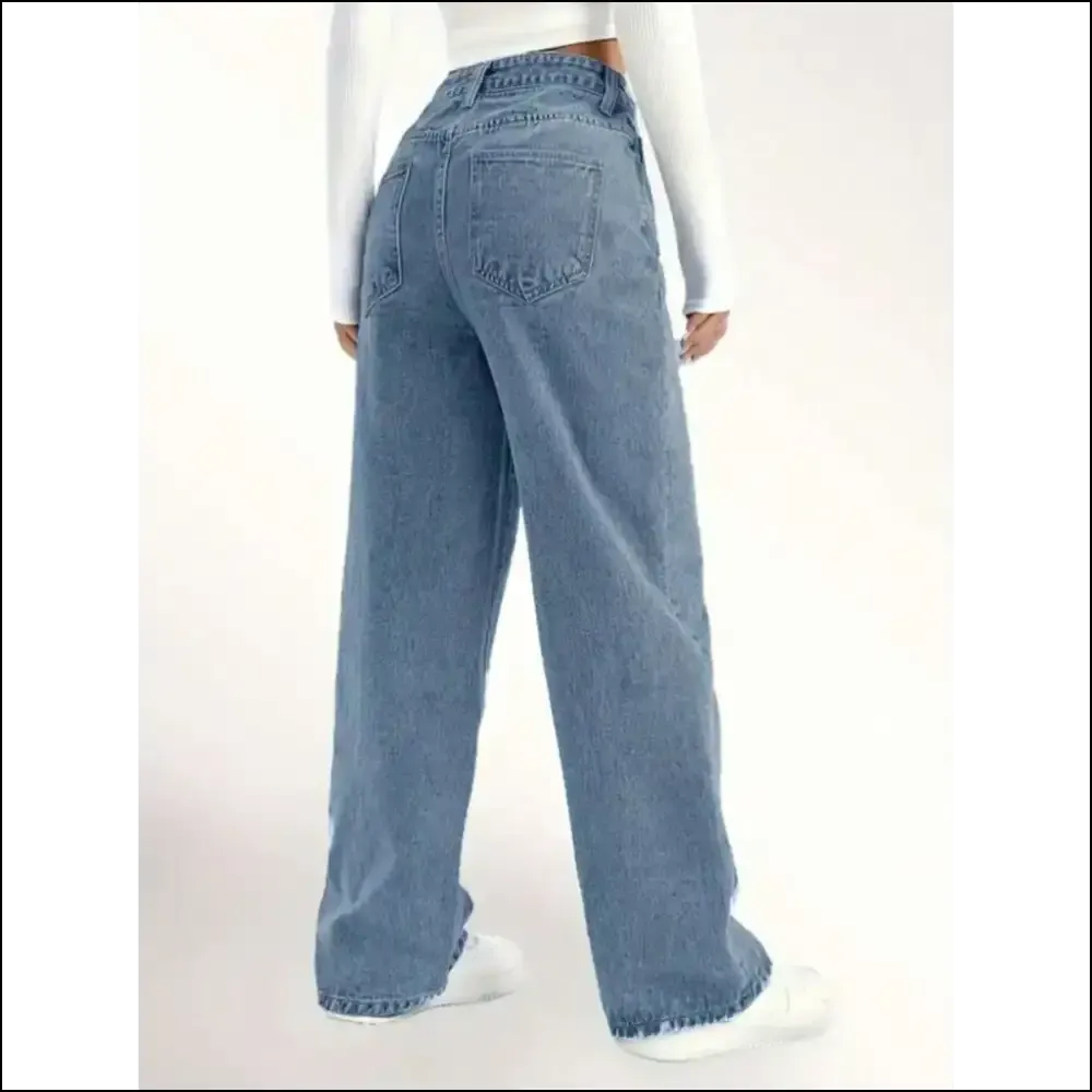 Wide Leg Jeans: Because your Legs Deserve a Little Distressed Drama! 😏✨